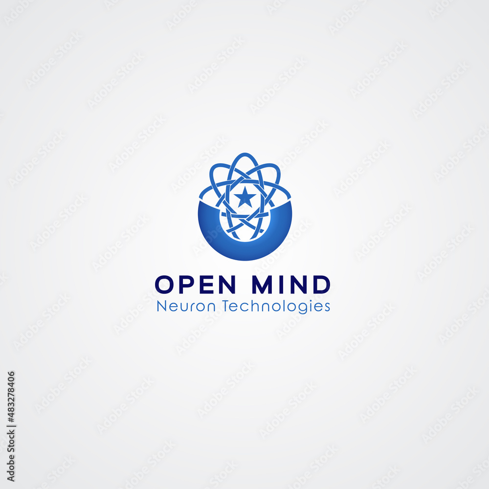 Logo illustration with mind technology concept Logo illustration with mind technology concept