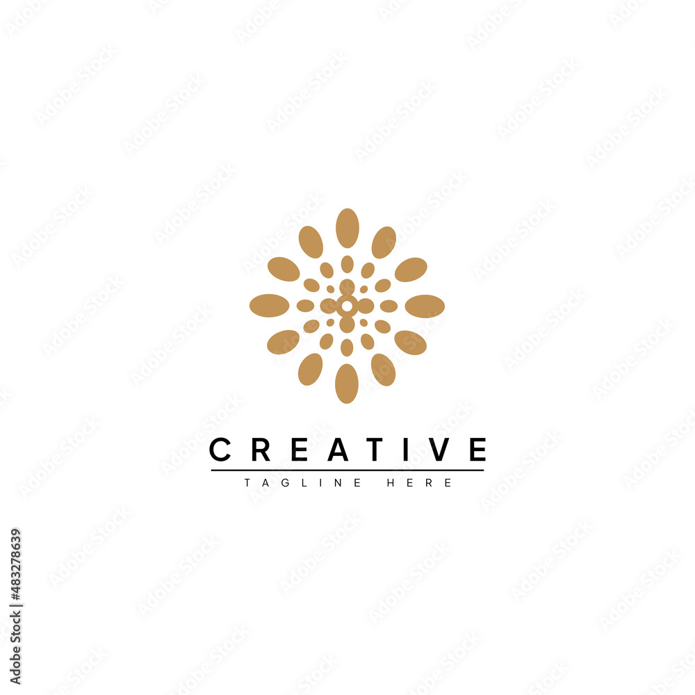Decorative flower concept vector logo design