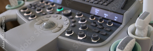 Medical office interior with equipment for ultrasound diagnostics. medical office with equipment for diagnostics