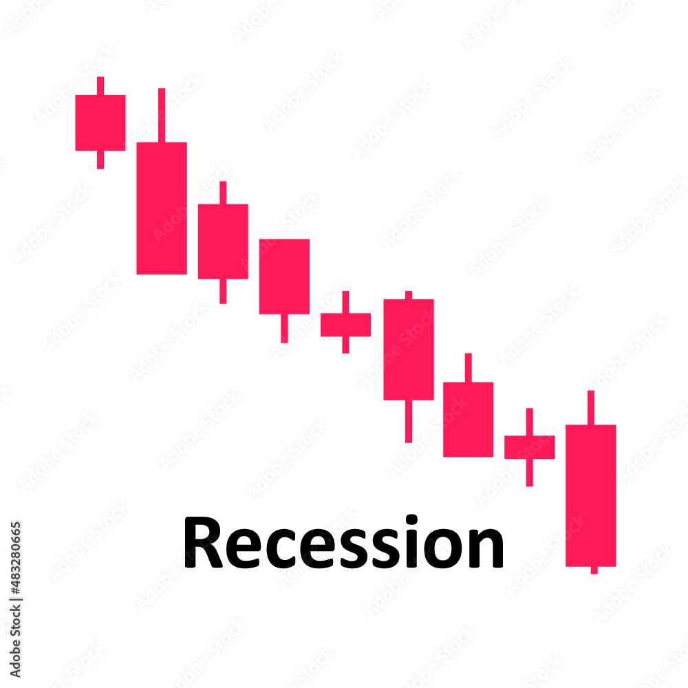 economic recession graphic vector image