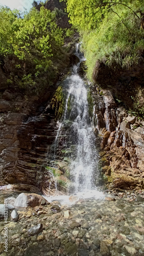 The Always raining canyon (Panta Vrehei) with waterfalls in Karpenissi Greece