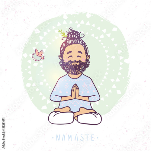 yoga man namaste