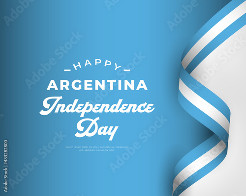 Happy Argentina Independence Day July 9th Celebration Vector Design Illustration. Template for Poster, Banner, Advertising, Greeting Card or Print Design Element