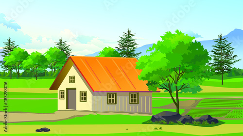 Indian rural house Indian village farmer house 