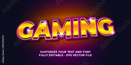 domino gambler gaming letter editable text effect