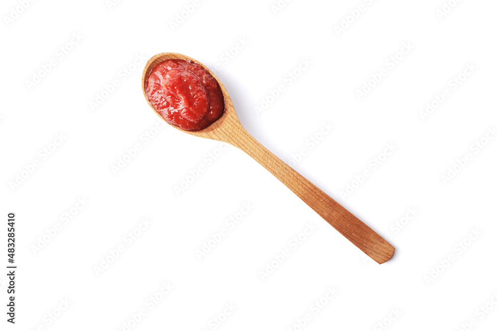 tomato paste isolated on white background tomato paste isolated on white background