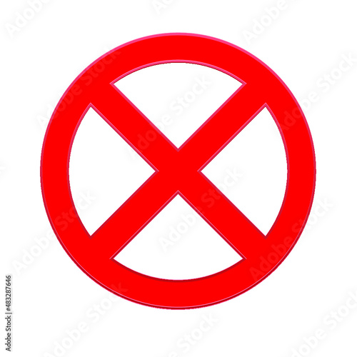 Free Download  Red Prohibition sign isolated on a white background - GFXLoad