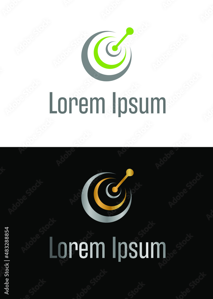 Fototapeta premium logo with unique symbol in a minimalist style.