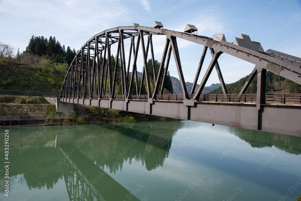 Fototapeta premium 只見川橋梁