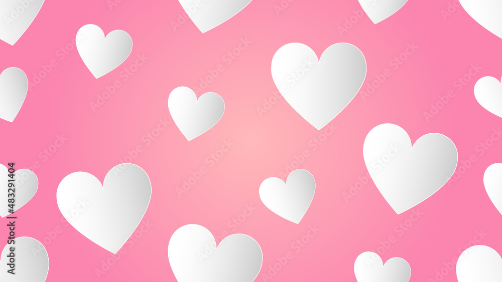 heart shape seamless pattern background. love and care concept for decorative website banner or fabric and paper card design