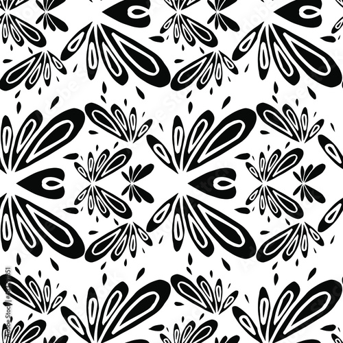 Vector pattern drawing of a butterfly. Simple drawing of a butterfly for printing.