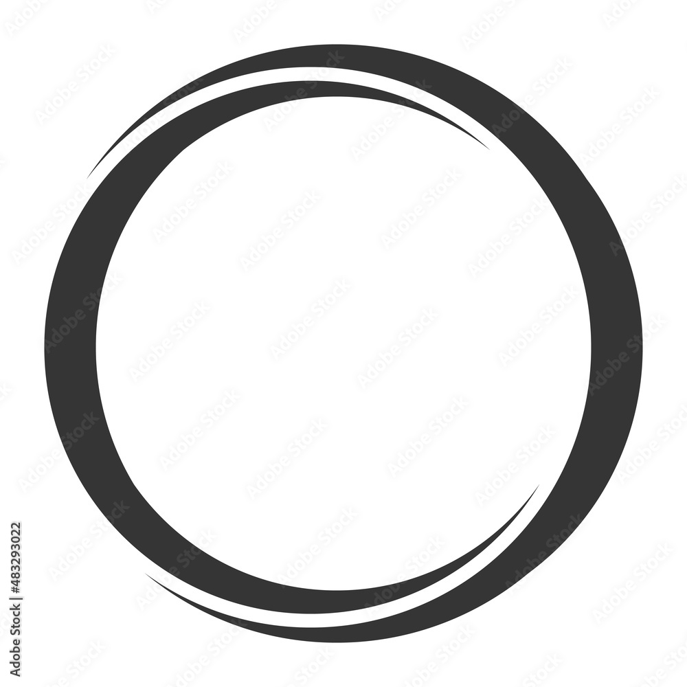 Round graceful frame, logo calligraphy element, circle of two moons Round graceful frame, logo calligraphy element, circle of two moons
