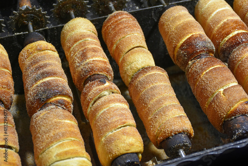 Photography Trdelnik most famous sweet pastry in Prague