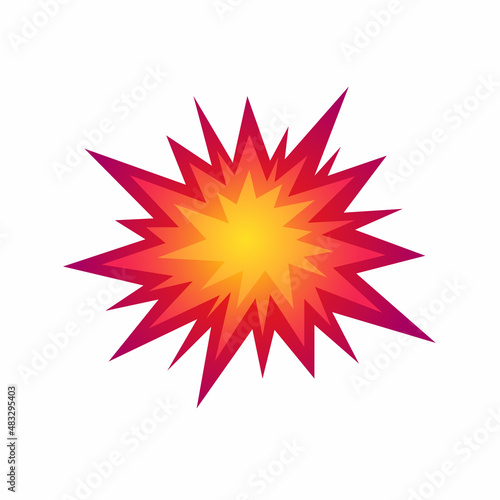 Star bursting boom.Comic book explosion. Hand drawn vector illustration