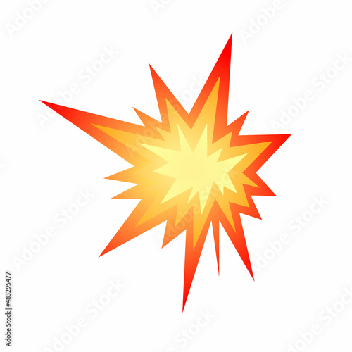 Star bursting boom.Comic book explosion. Hand drawn vector illustration