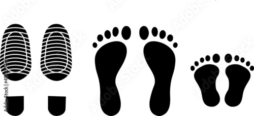 foot print isolated on white