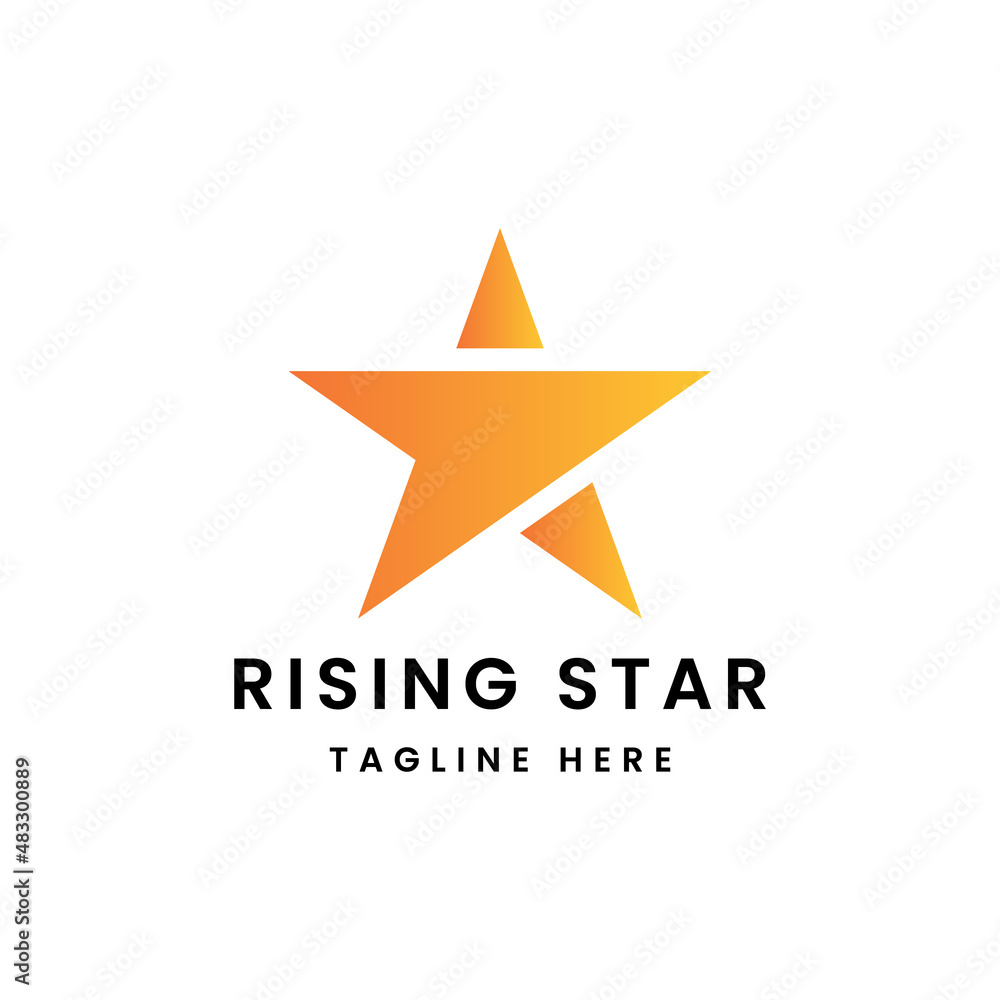 Obraz premium rising star vector logo design