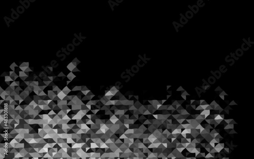 Dark Silver, Gray vector template with crystals, triangles.