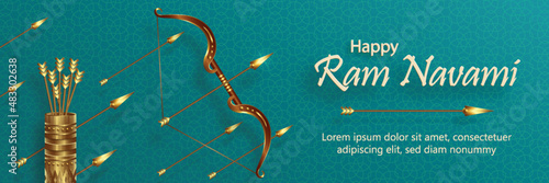 Ram Navami celebration , the Rama Lord festival on colro background