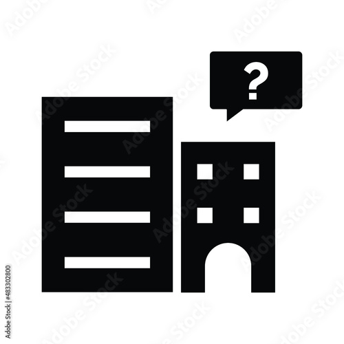 Building question Isolated Vector icon which can easily modify or edit

