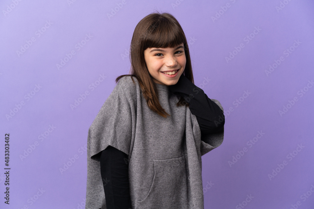 Little girl over isolated background laughing Little girl over isolated background laughing