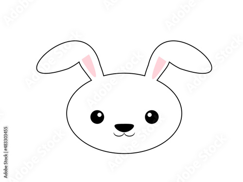 たれ耳白兎のかわいいアイコン