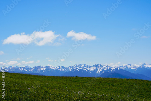 Horizon des montagnes du Mont Olympe