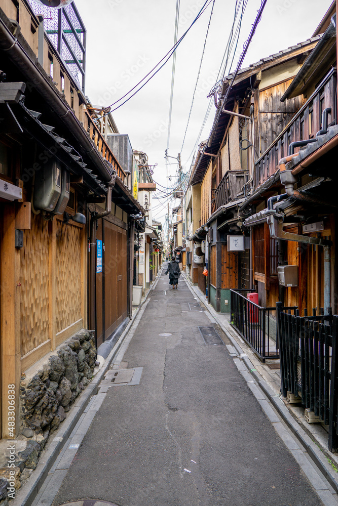 Old town street in Kyoto