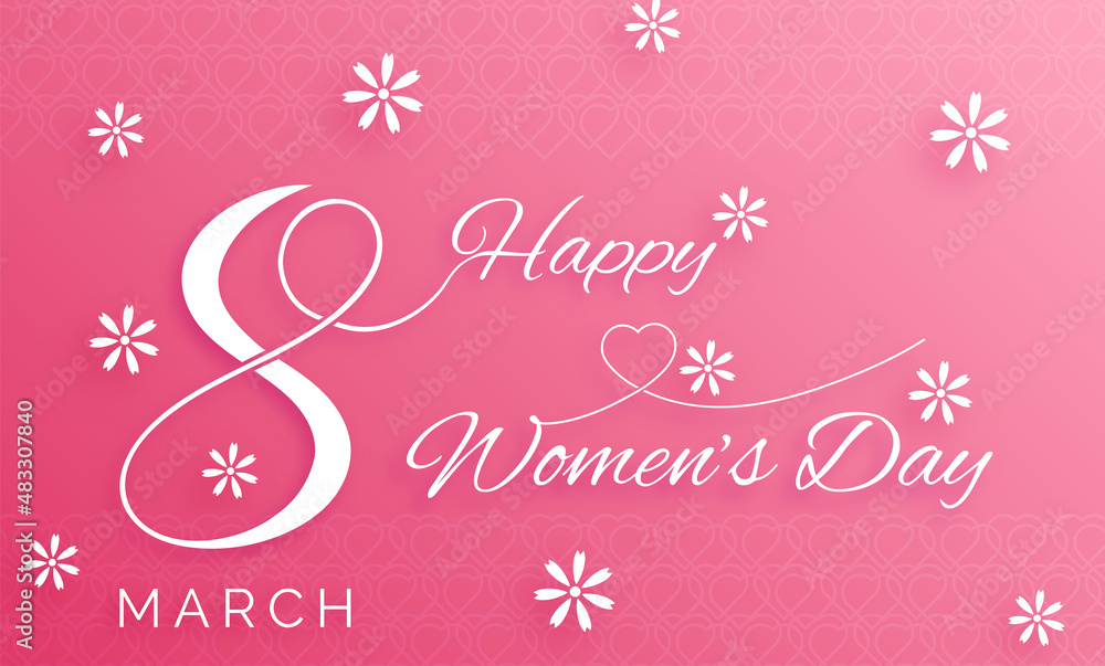 8 March Happy International Women Day illustration