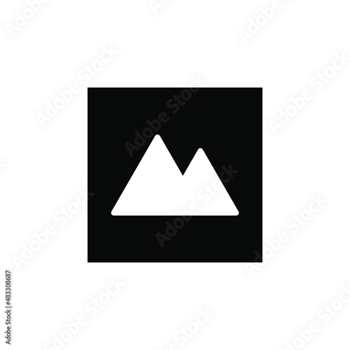 Picture, Gallery, Image Solid Icon Vector Illustration Logo Template. Suitable For Many Purposes.