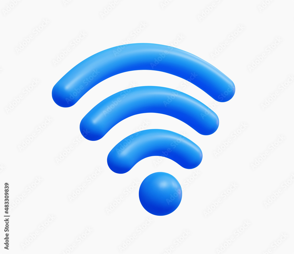 3d Realistic Wifi vector illustration. 3d Realistic Wifi vector illustration.