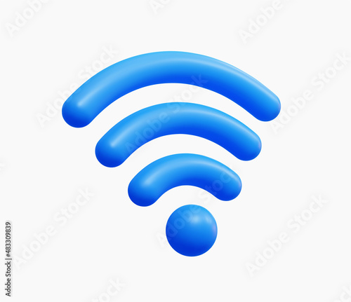 3d Realistic Wifi vector illustration.