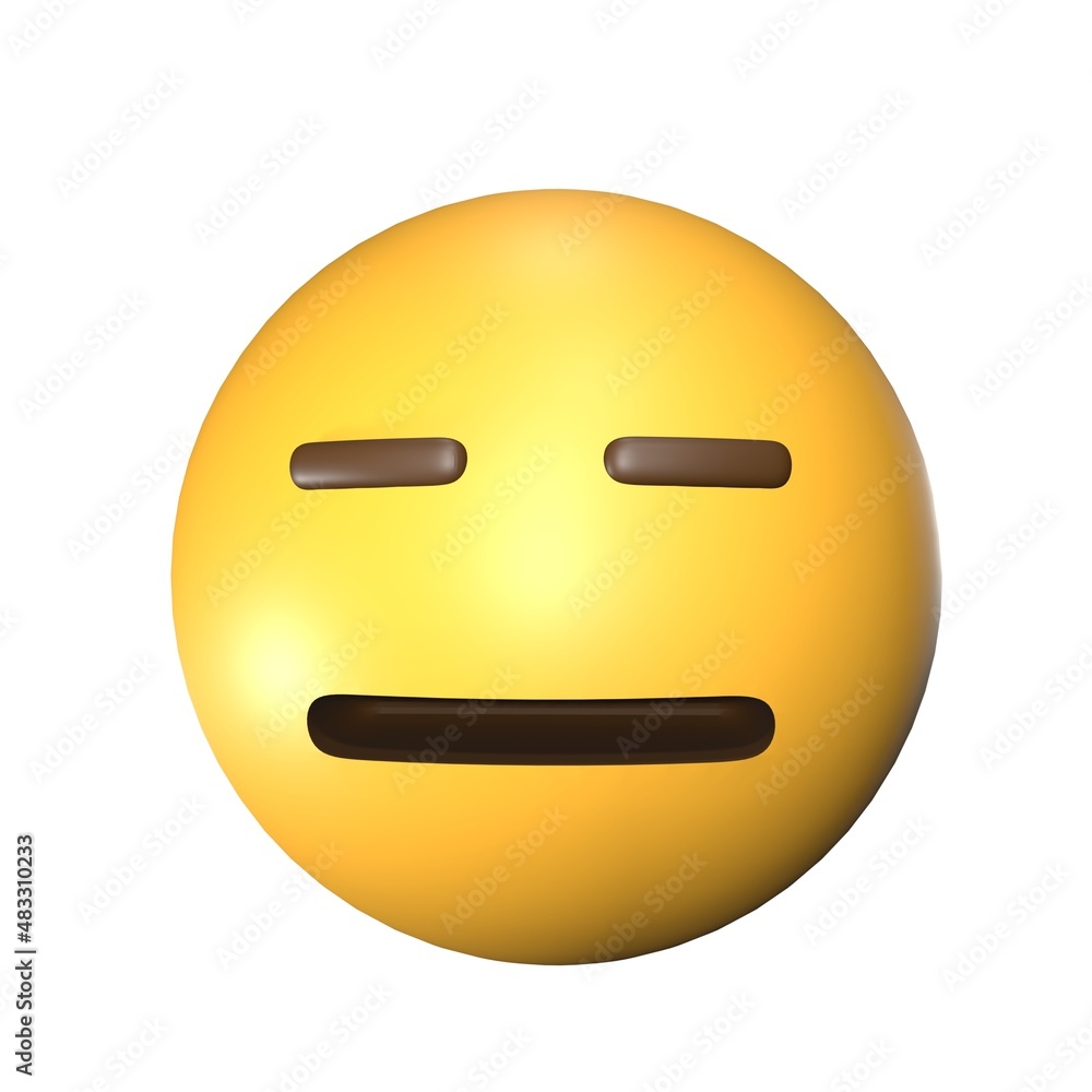 3D expressionless emoticons that look cute and cool 3D expressionless emoticons that look cute and cool