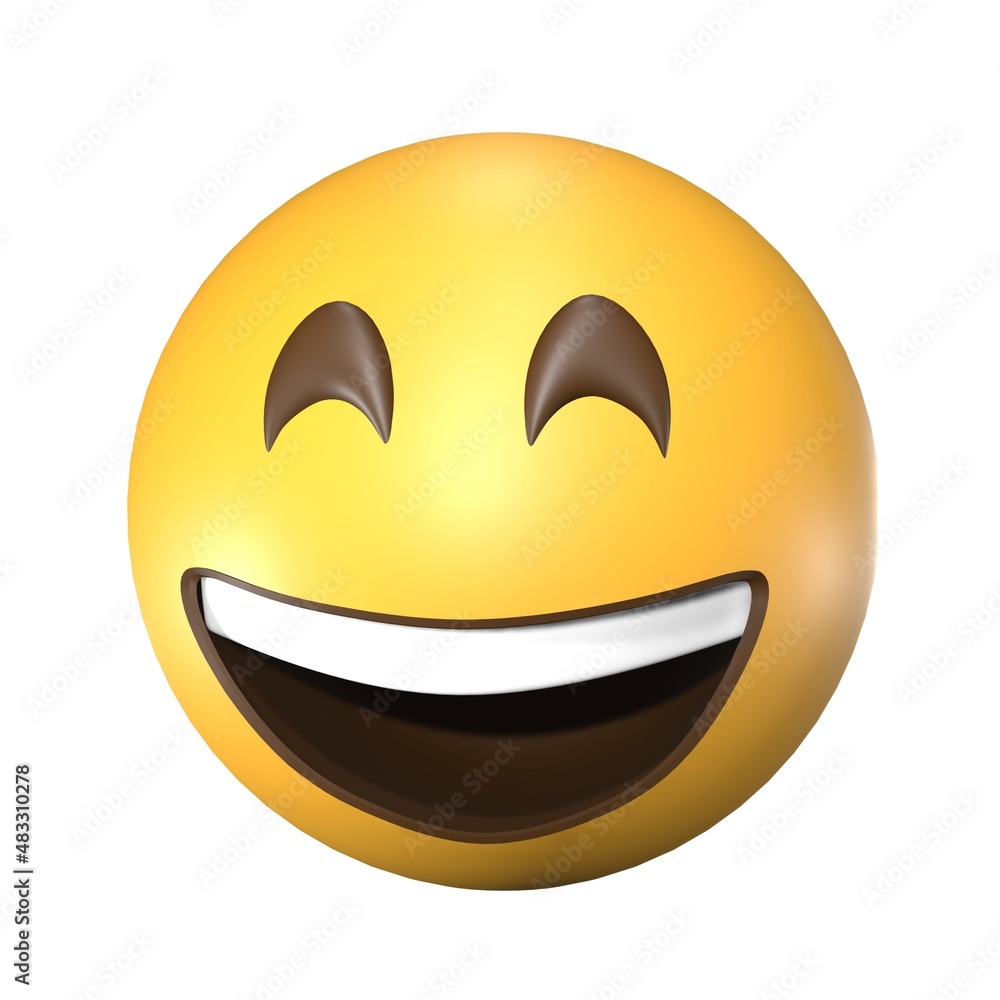 3D Happy emoticons that look cute and cool 3D Happy emoticons that look cute and cool