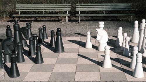 Giant Chess Set in Park