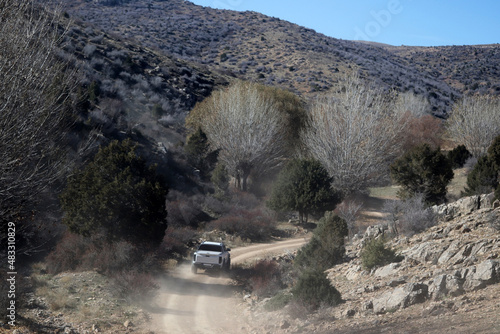 off-road on mountain roads, adventure