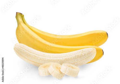 bananas isolated on white background. the entire image is sharpness.