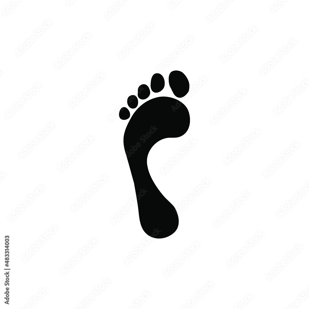 Human footprint. Vector graphics. Symbol, logo illustration. Human footprint. Vector graphics. Symbol, logo illustration.