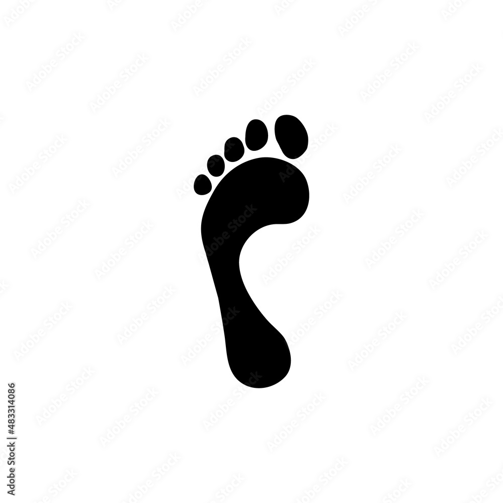 Human footprint. Vector graphics. Symbol, logo illustration. Human footprint. Vector graphics. Symbol, logo illustration.