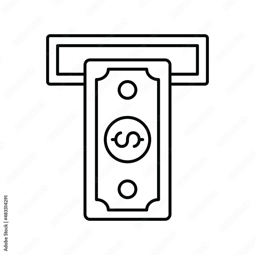 Withdraw Isolated Vector icon which can easily modify or edit Withdraw Isolated Vector icon which can easily modify or edit