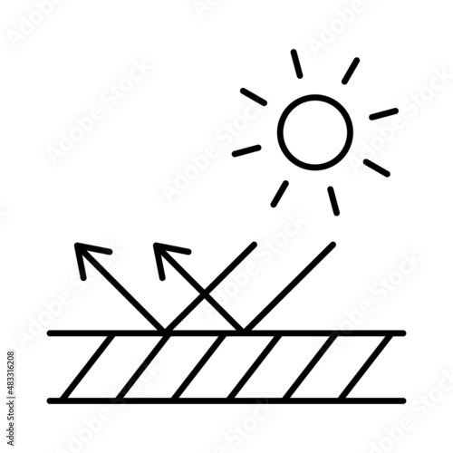 Sun protective clothing icon editable stroke