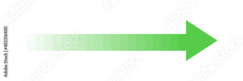 Pfeil Wegweiser in grün mit Farbverlauf