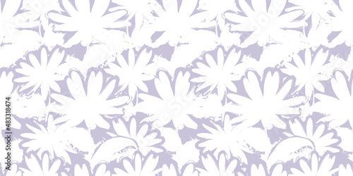 Pastel floral seamless pattern, Flowers background, Vector illustration