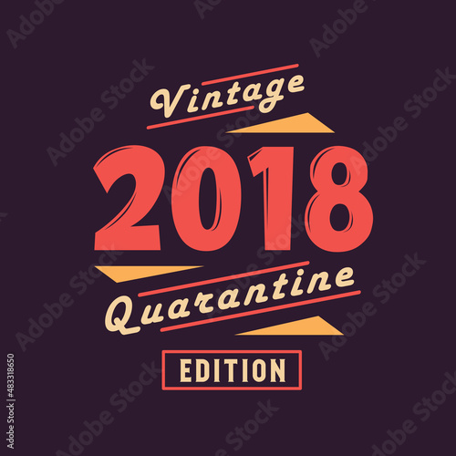 Vintage 2018 Quarantine Edition. 2018 Vintage Retro Birthday