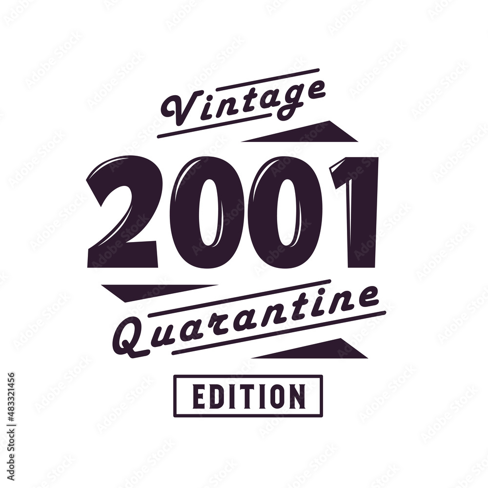 Obraz premium Born in 2001 Vintage Retro Birthday, Vintage 2001 Quarantine Edition