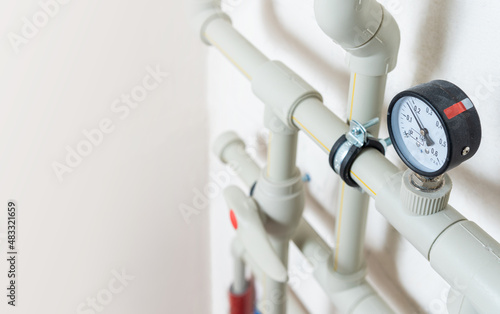 Water pressure sensor in pipes.