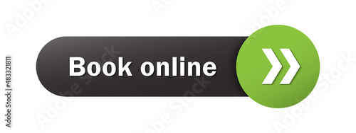 BOOK ONLINE black and green vector web button