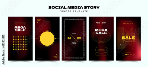 Black Friday abstract promotion web banner for social media mobile apps. Geometrical sale and discount promo backgrounds with abstract pattern.