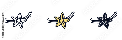 Vanilla icon symbol template for graphic and web design collection logo vector illustration