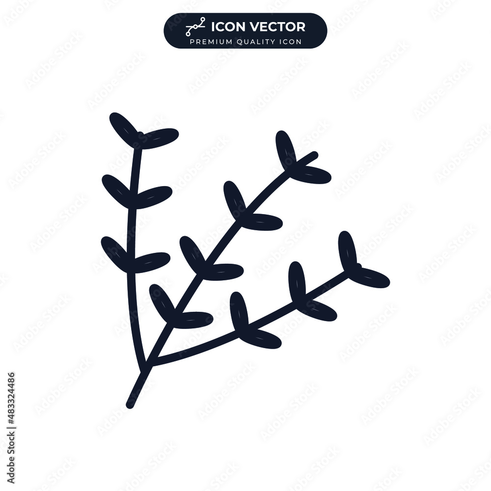 Thyme icon symbol template for graphic and web design collection logo vector illustration Thyme icon symbol template for graphic and web design collection logo vector illustration